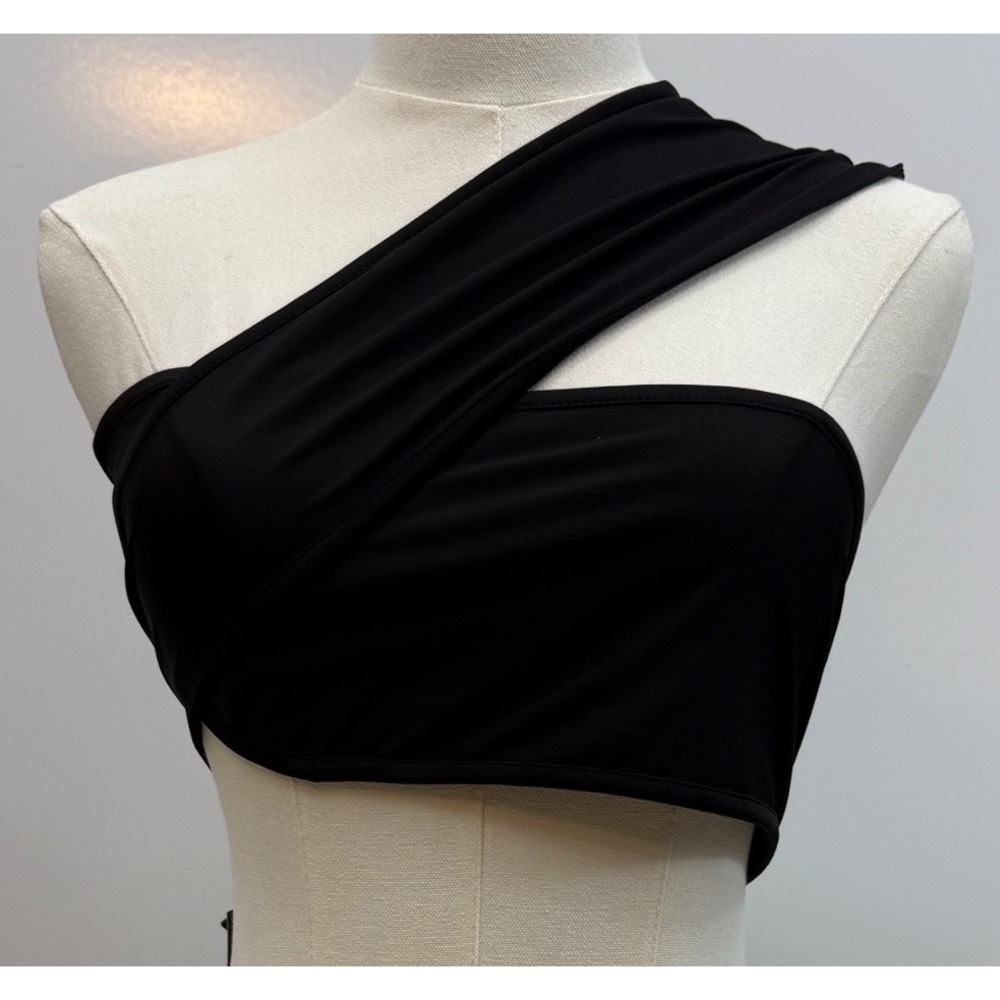 Nouveau Riche‎ black multiway wrap bandeau top size L NWT